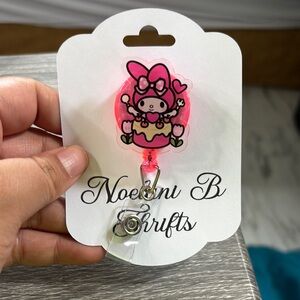 Cute Pink Character Badge Reel